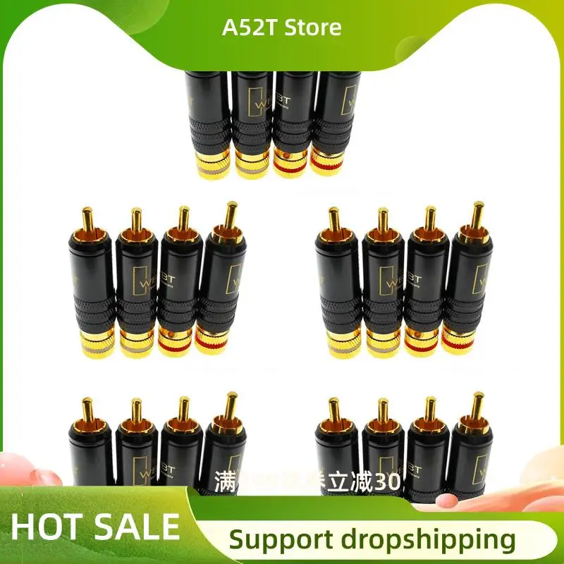 

A52T 20X WBT-0144 Gold Plated For RCA Plug For RCA Plug-In Type AV Audio And Video Plug Video Plug Connector