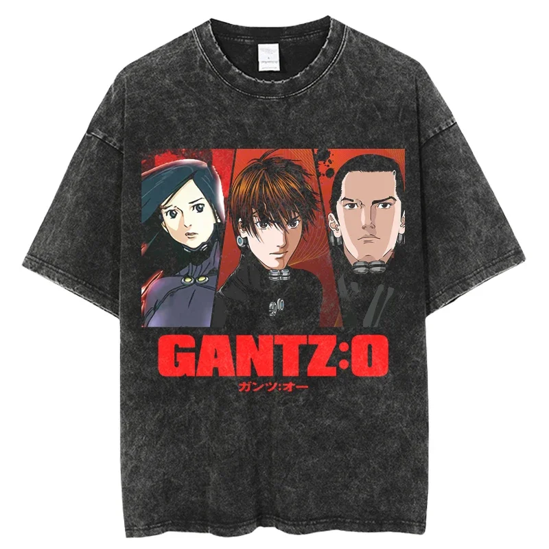 Harajuku Punk Vintage Washed T Shirt For Men 100% Cotton 2026 Hip Hop Streetwear Fashion Casual Short Sleeve Tee