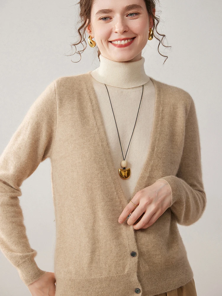 

Водолазка, пуловер с длинными рукавами, свитер из 100% кашемира, осень-зима, женский нежный темпераментный трикотаж, теплая мягкая одежда, топы