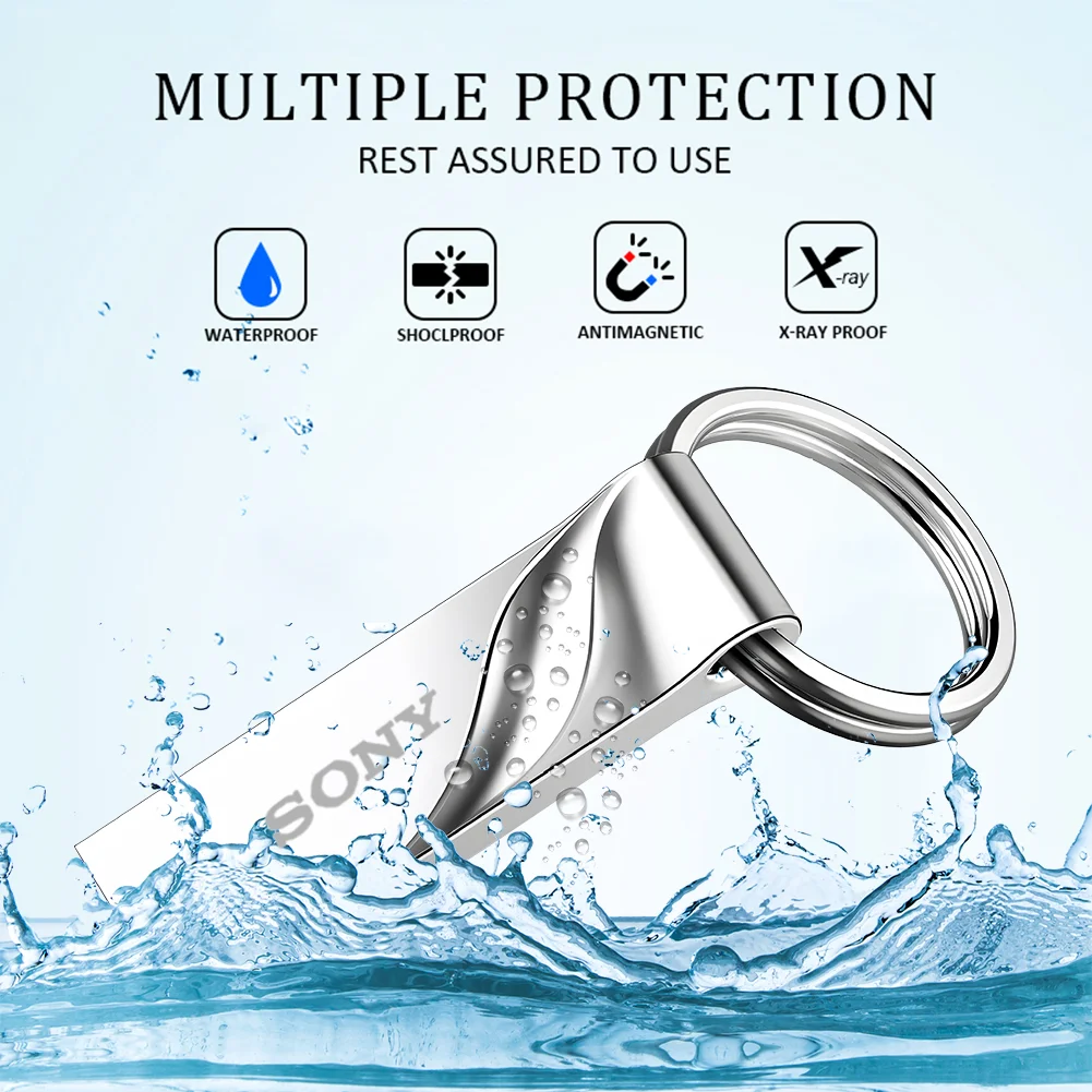 SONY High Speed 512GB Creative USB 3.0 Flash Drive Mini Metal Pen Drive Rotatable For Phone Computer Dual Purpose Gift Transfer