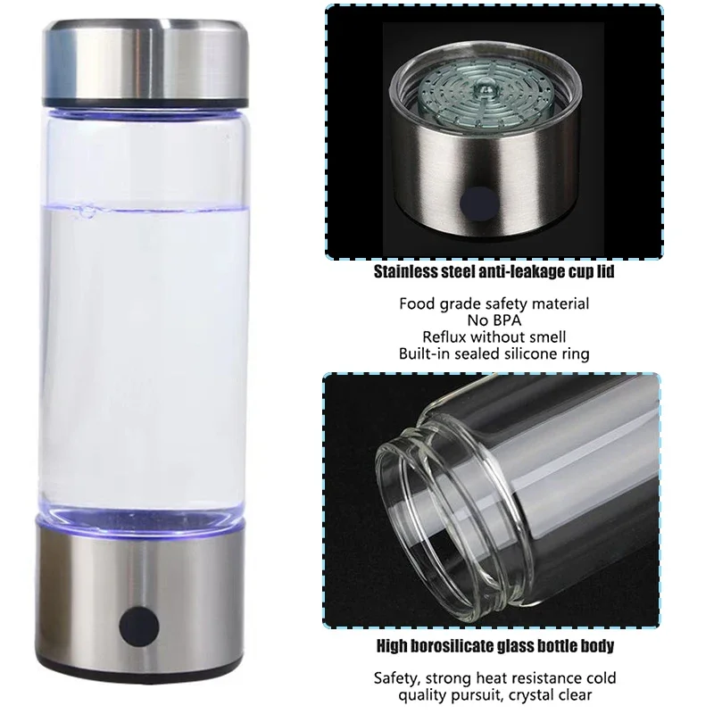 500ML Hydrogen Generator Water Bottle Purifier - Ionizer Filters for Drinking Hydrogen Treatment