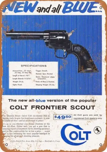 Metal Sign - 1958 Colt Frontier Scout - Vintage Look Reproduction