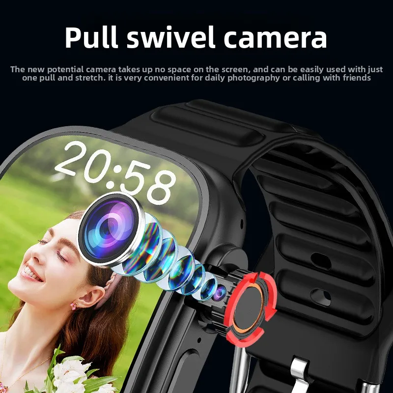 B33 Smart Card Watch S10 Top-Loaded New Ultra High-Definition AMOLED Screen Full Network Access Android Operated Square Watch - Image 2