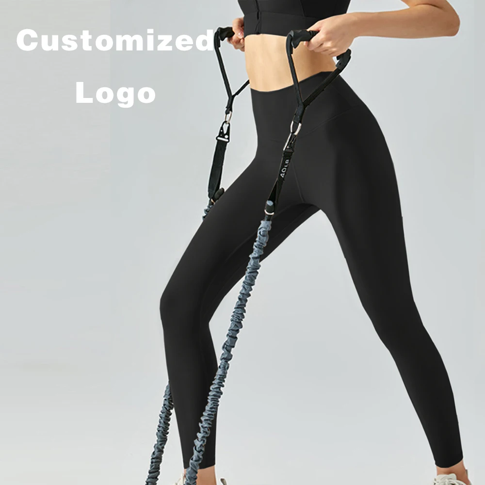 Women Leggings High Waist Hip Peach Hip Sports Fitness Pants High-Waist Tummy Control Yoga Leggings Customize Logo