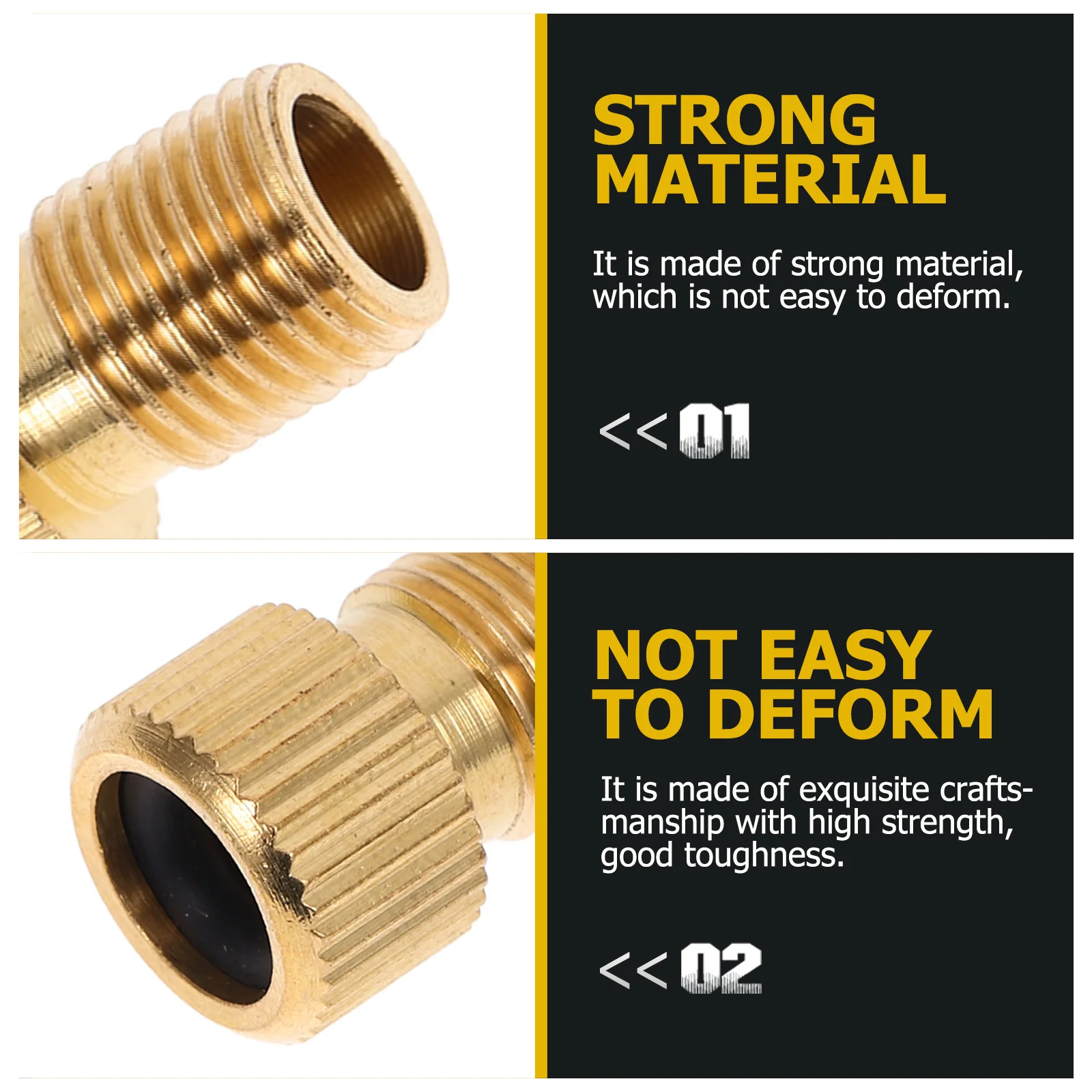 

10Pcs Bike Pump Adapters Copper Plated Zinc Alloy to Converter for Pump Air Compressor Uk to Us Valve Connectors