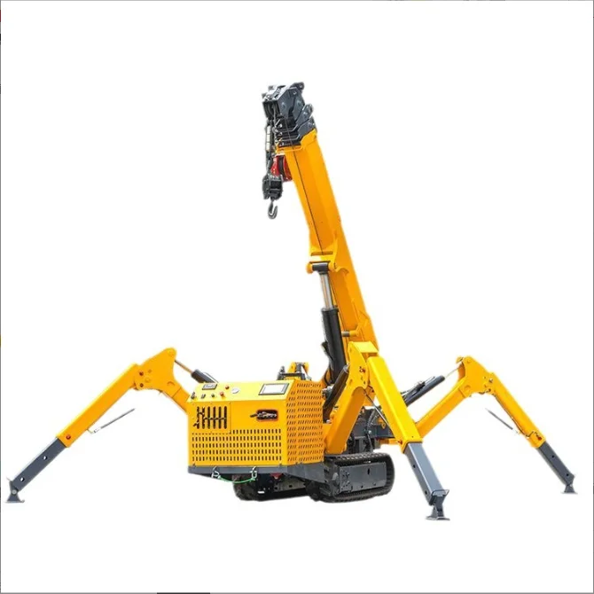 1 Ton 2 Ton 3 Ton 5Ton Capacity Oil-Electric Crawler Spider Crane with Remote Control for Outdoor Sites
