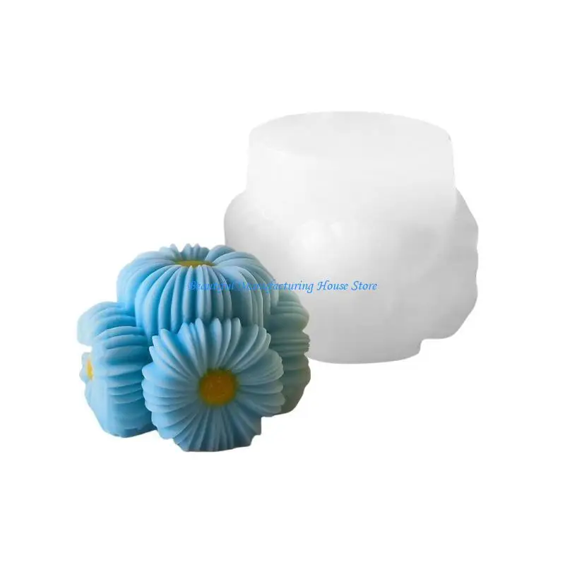 

E56A Silicone Mold for Creating Flower Ball and Soap Plaster Ornament Mould Jewelry Making Accessories