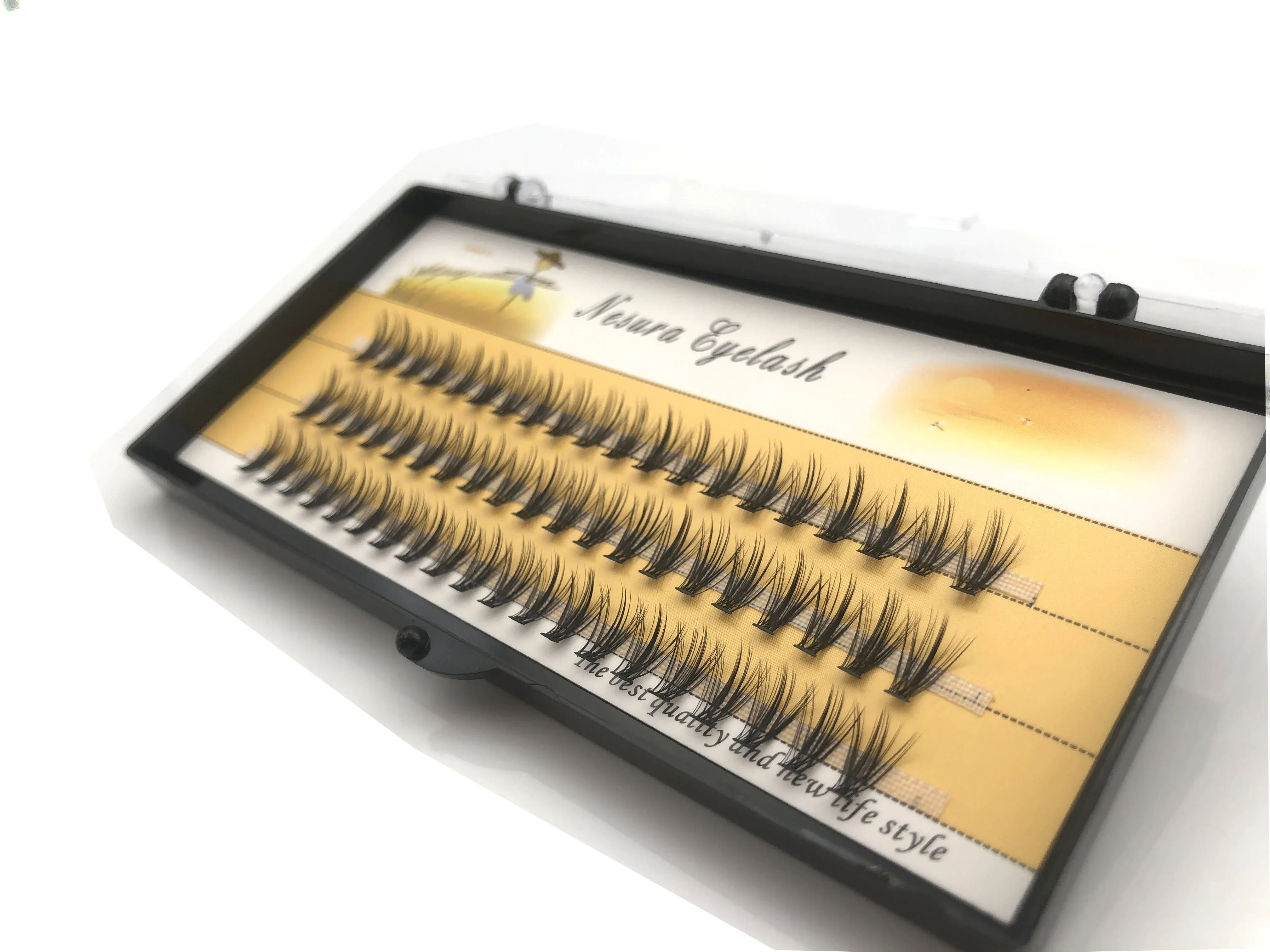 20/30D/40D extension eyelashes,1 box/60 clustes individual eyelashes, Natural Thick False Eyelashes, Individual Eyelash Bunche