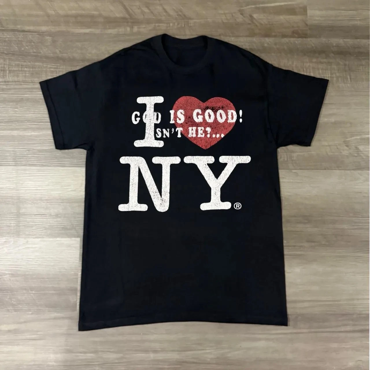 

I Love NY Christian Shirt, God Is Good T Shirt, Faith Graphic Tee, Religious Streetwear, New York Faith Shirt