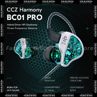 Ccz Bc01 Pro Earphones Wired In Ear Hifi Gaming Headphone Dd&Ba Hybrid Listen In With Detachable Ofc Custom Pc Accessories Gifts