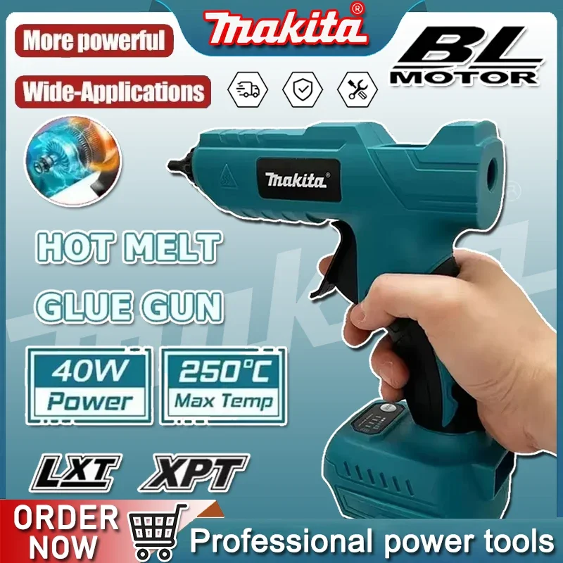 Makita pistolet à colle thermofusible électrique sans fil 18V batterie 11mm bâton de colle pistolet à Air chaud de soudage thermofusible pour l'artisanat de la maison bricolage