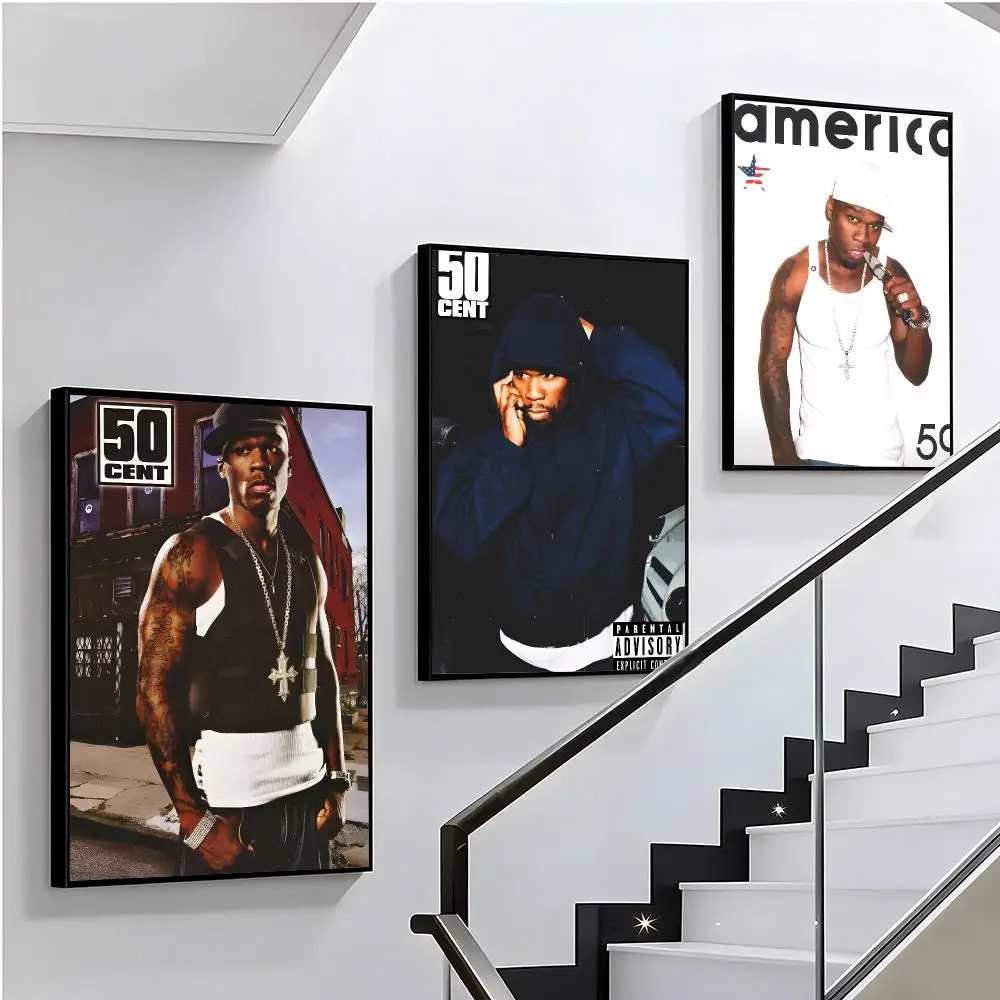 music 50 Cent Poster HD Poster Sophisticated Modern Aesthetic Wall Art For Living Room Bedroom Office Cafe Decor Ideal Gift