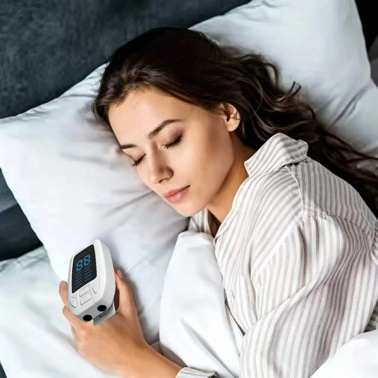 Professional Sleep Aid Tool for Better Sleep Quality, Non-Invasive Cranial Electrotherapy for Anxiety Relief and Stress Manageme