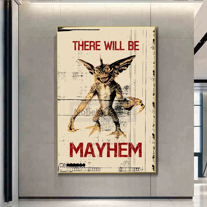 Classic Retro Movies Gremlins Posters Cute Gizmo Fantasy Poster and Prints Canvas Painting Wall Art Pictures Home Room Decor