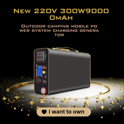 Portable Outdoor Camping Power Bank LED Display 220V 300W Home Emergency Charging Backup Lifepo4 Power System Charging Generator