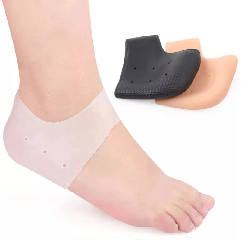 

1Pair Silicone Elastic Liner Heel Gel Plantar Fasciitis Pain Relief Anti Cracking Moisturizing Sock Gel Foot Skin Care Protector