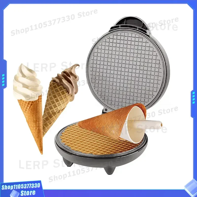 Commercial 1 Plate Waffle Maker Bread Machine Shrimp Snack Tool Electric Baking Device For Home Kitchen Use High Quality