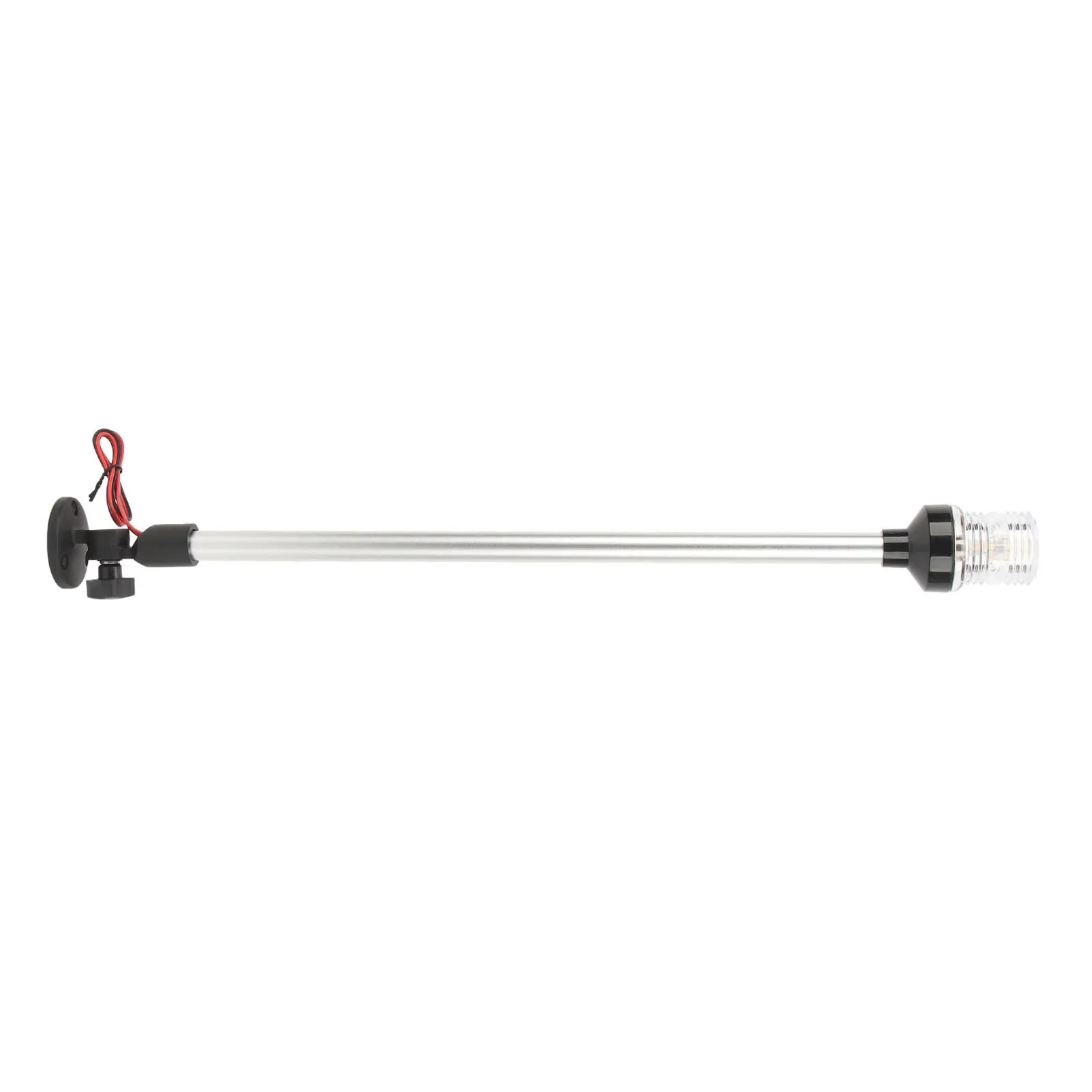 

24in Boat Anchor Light 360° All Round Rotating Pole Light – Aluminum Alloy Base, Black, for Yachts Marine, Durable Marine Part