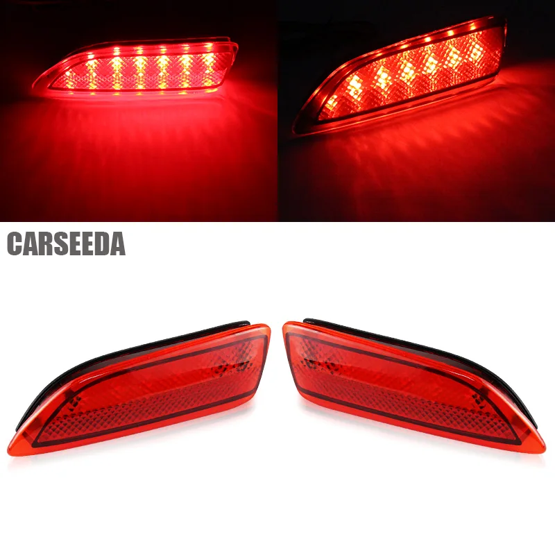 2Pcs LED Car Rear Bumper Reflector Light for 2011-2013 Lexus CT200h for 2011-2013 Toyota Corolla Fog Warning Light Accessories