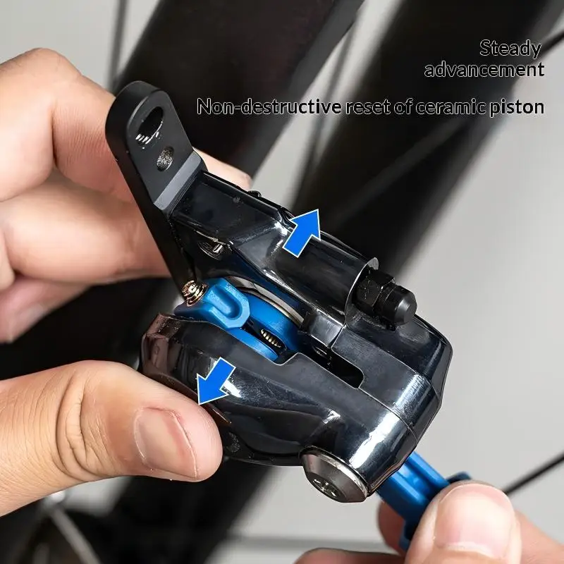 Portable 2in1 Bike Brake Pad Spreader Tool 360° Rotatable Hydraulic Disc Brake Piston Resetter for Bicycle Hydraulic Caliper