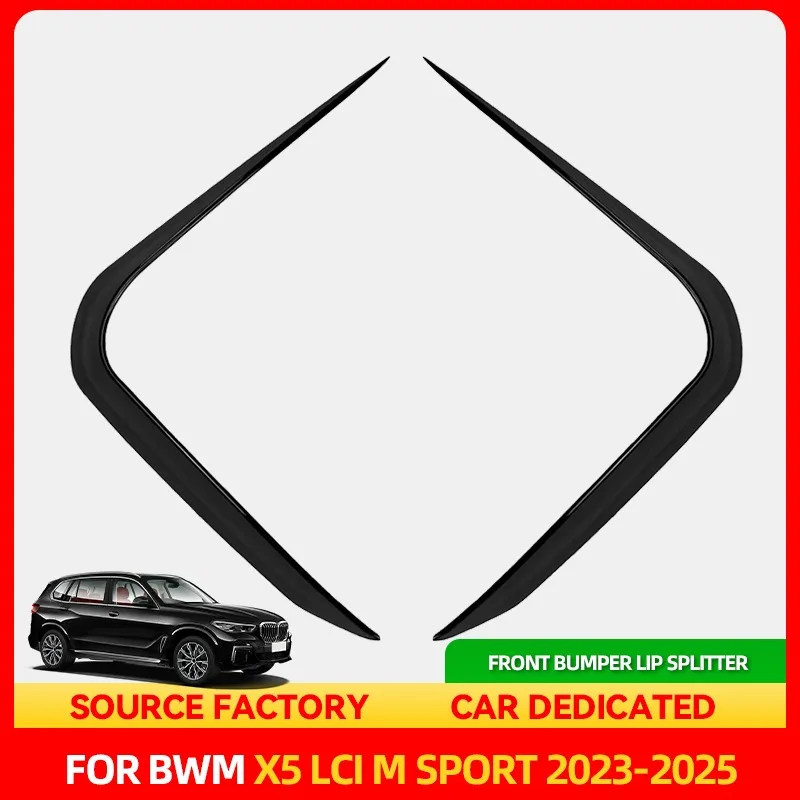 

Styling Mouldings Hot For BMW X5 G05 LCI M Sport 2023-2025 Front Bumper Lip Splitter Fog Lamp Grill Spoiler Cover Air Vent Wind