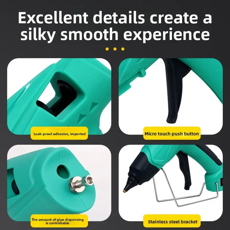 Effective 200W/300w High-power Glue Gun Industrial Grade Adjustable Temperature Hot Melt Glue Gun 11mm Handmade DIY