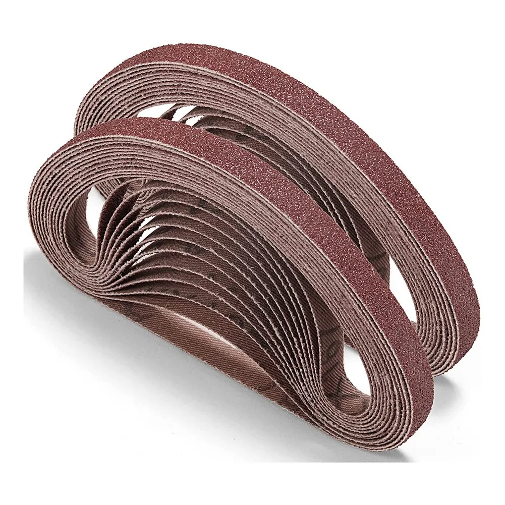 MALL Sanding Belt 24 Pack 1/2 x 18 Inch Aluminum Oxide Air File Sander Belt Assortment,Belt Sander Tool for Woodworking