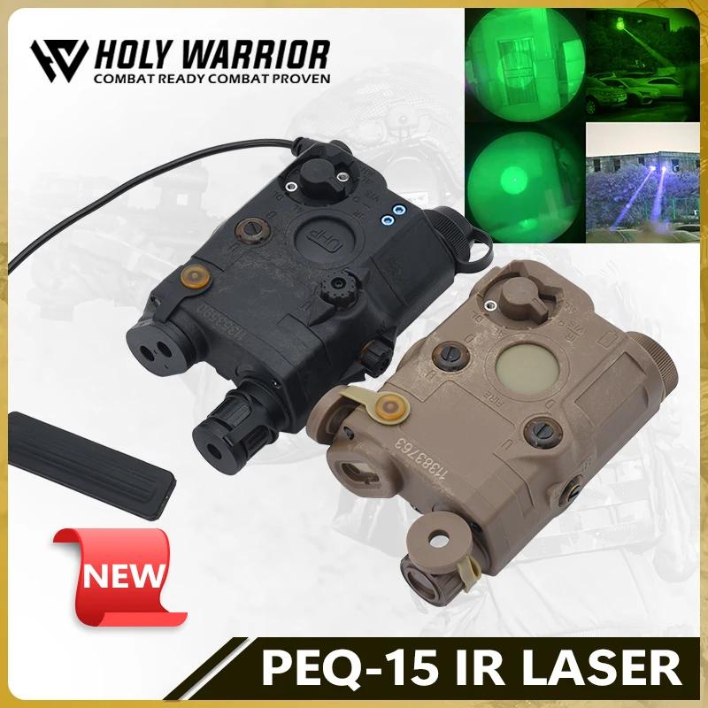 2024 Upgraded Ver PEQ-15/LA5-C Adjustable Beam and IR Light IR Laser Green Lasers Hunting Scout Light with Control Switch