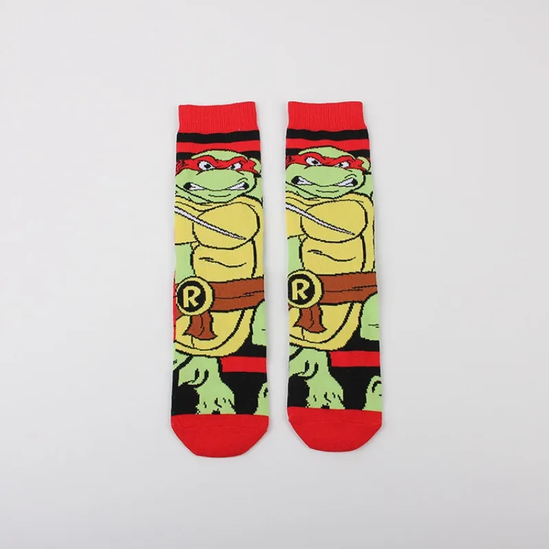 Anime Around Teenage Mutant Ninja Turtles Cotton Socks TMNT Fashion Casual Sports Men's Socks Trendy The Couple Socks Stockings