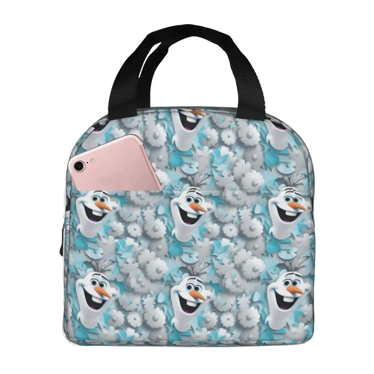 

Custom F-Frozenes Cartoon Insulated Lunch Bag for Women Leakproof Olaf Elsa Anime Thermal Cooler Lunch Box Office Picnic Travel