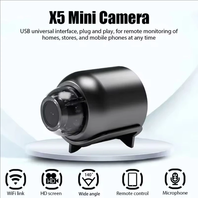 1080P New X5 Mini Camera Clear Night Vision Light Weight Portable Premium Cams Motion Detection Wireless Surveillance Camera 3