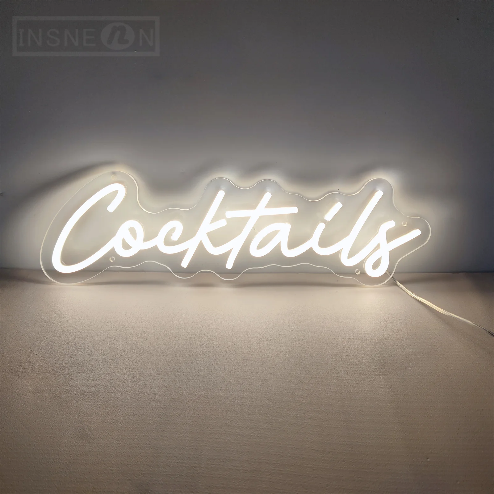Cocktails Neon Sign LED Light Martini Cocktail Neon Wall Lamp for Bar Pub Beer Shop Man Cave Wedding Party Decor USB Powered