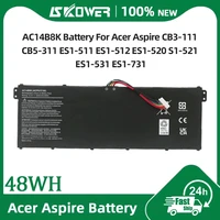 SKOWER AC14B8K Batería para Acer Nitro 5 AN515 AN515-52 AN515-53 Aspire R3-131T ES1-111 V3-111 AC14B3K AC14B7K AP14B8K AC14B18K