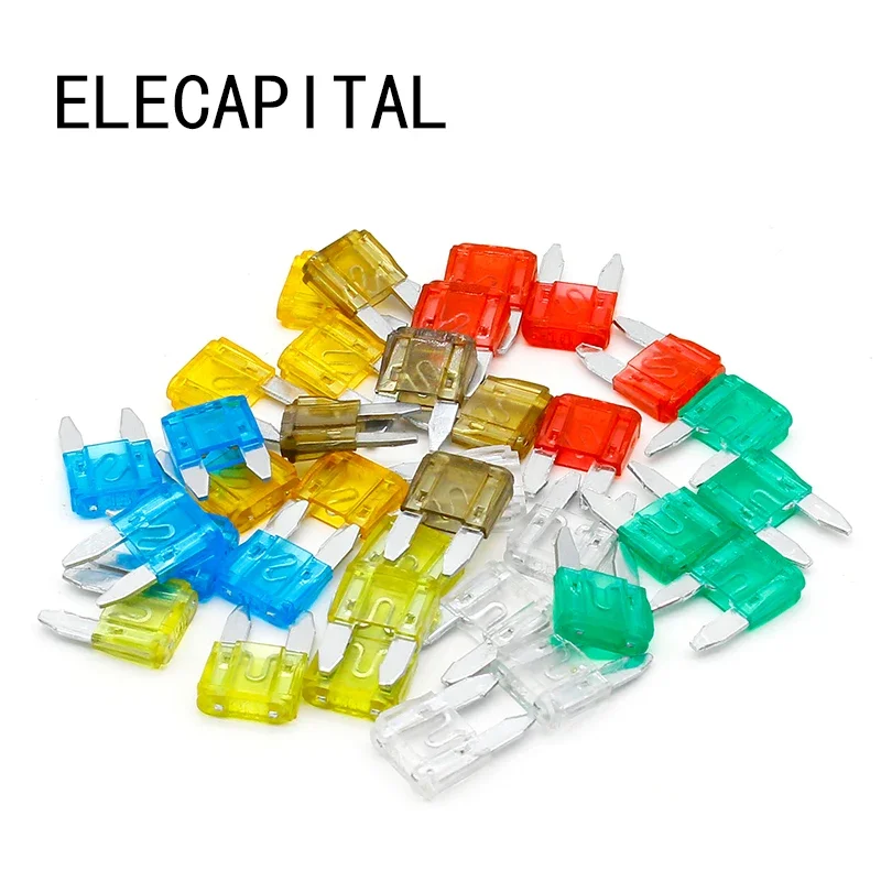 35pcs MIXED Mini Blade Fuse AUTO Car 5 7.5 10 15 20 25 30 AMP