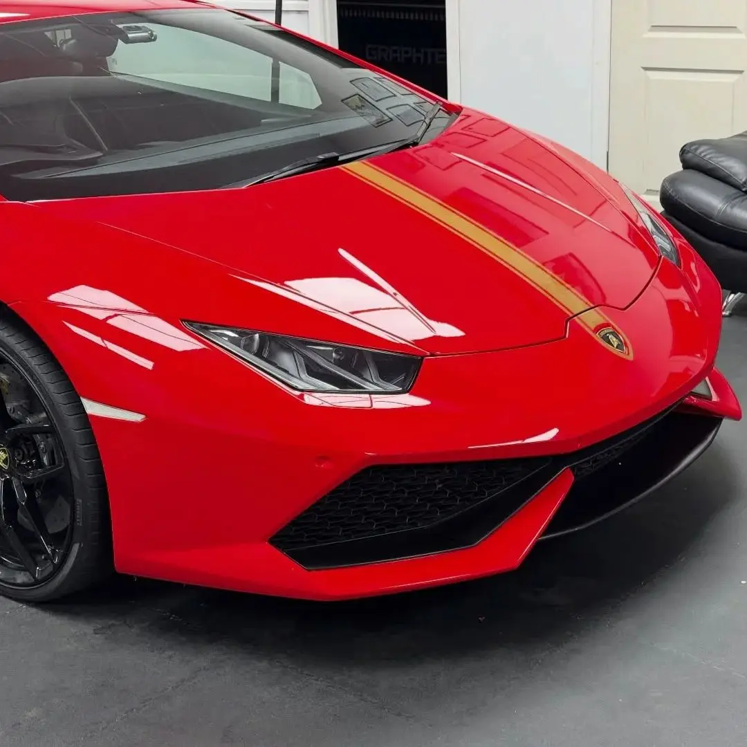 CRYSTAL GLOSS TORONTO RED Vinyl-Folienaufkleber Selbstklebend für Vollständigen Autolackschutz mit Luftblasenfreier Auftragsfolie