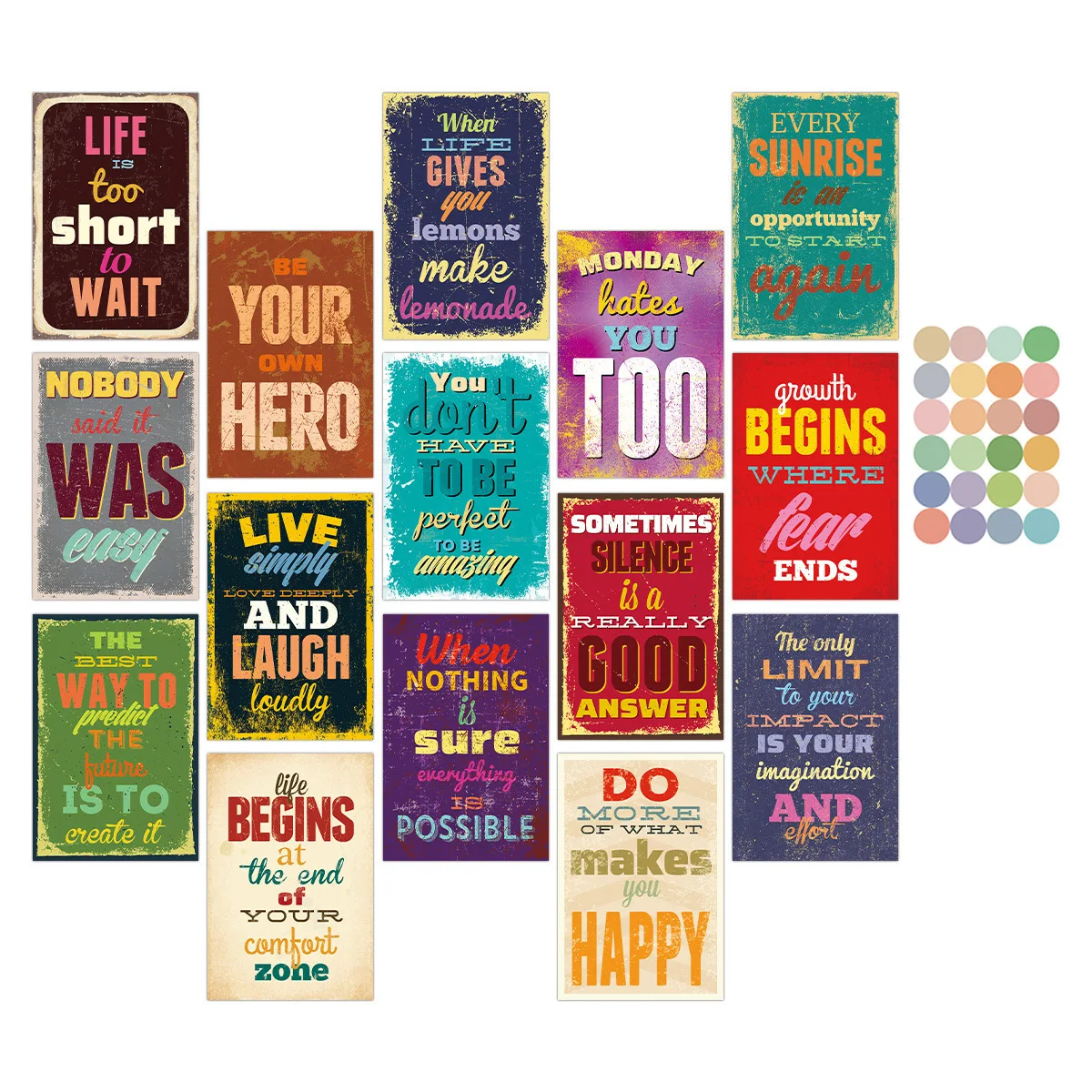 

《Освирационная настенная открытка с иллюстрацией》Освирационная иллюстрированная настенная открытка и открытка для ежедневной мотивации