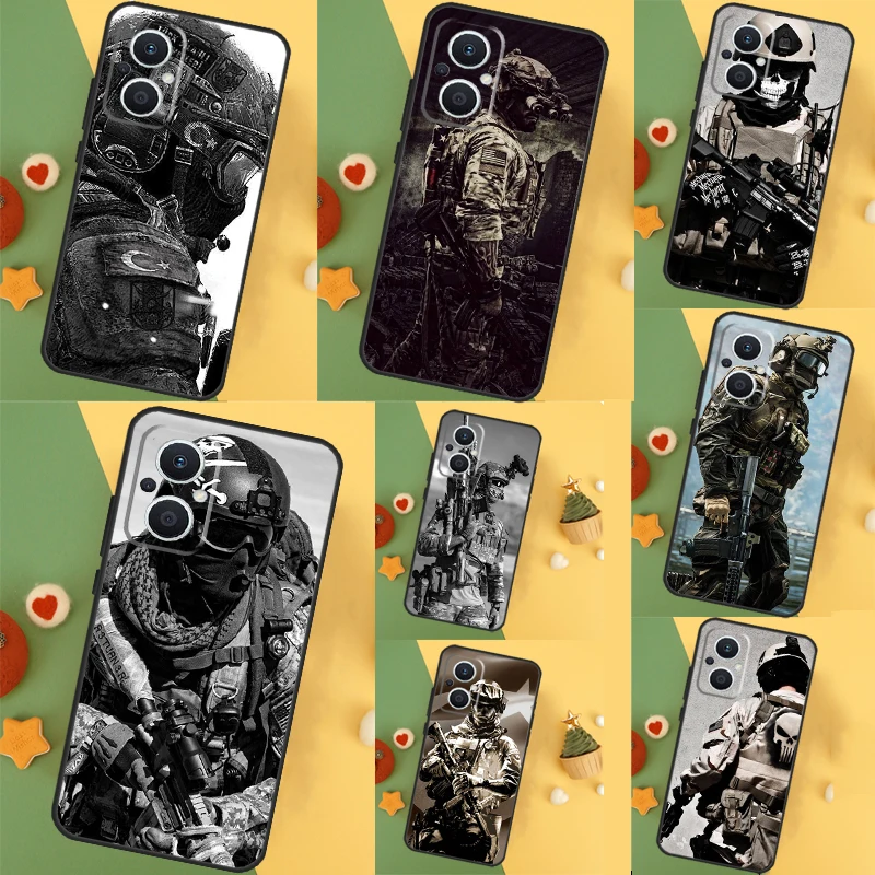 Military Army Special Forces Case For OPPO Reno 11F 4Z 5Z 8T 10 Pro 4 6 7 8 5 Lite OPPO Find X6 Pro X2 X3 X5 Lite Cover