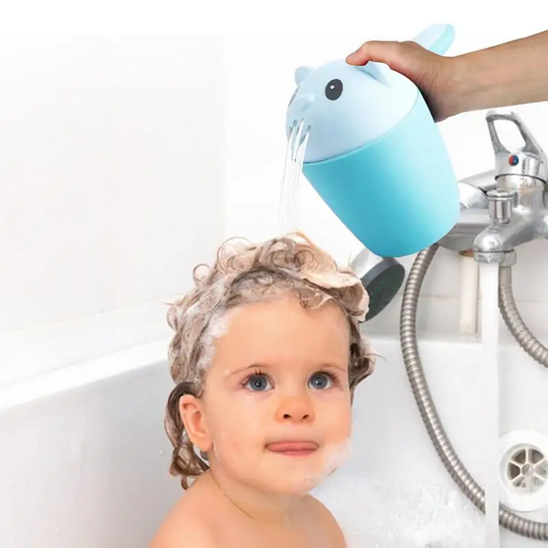 Baby Rinse Cup Cute Bath Water Pourer Waterfall Bath Rinser With Ergonomic Handle Shampoo Scoops Sprinkler Bath Water Bailer Bab