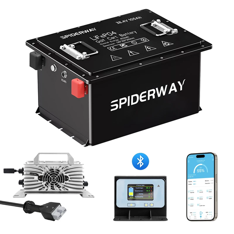 36V 105Ah Golf Cart Lithium Battery Conversion Kit for Yamaha G8 G9 G14 G16 w/Charge