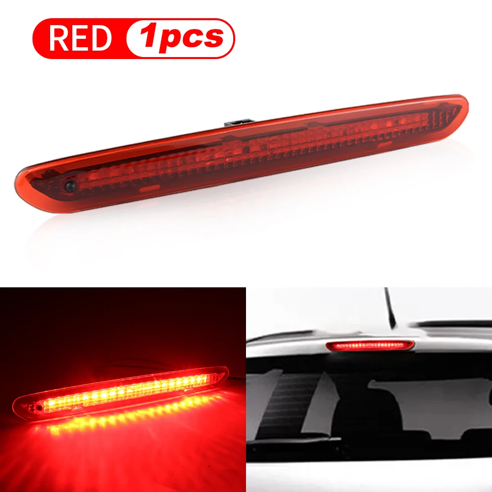 NSLUMO Rode LED 3e Derde Remlicht Achter Wasmachine Jet Nozzle Stop Lamp compatibel met Fiat Punto Grande Ab.arth Evo OEM 2122000407