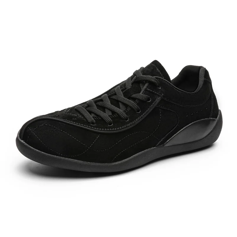 Men Retro Contrasting Suede Casual Shoes Exquisite Stitching High-end Feel Fashionable Board Shoes for Daily Commuting