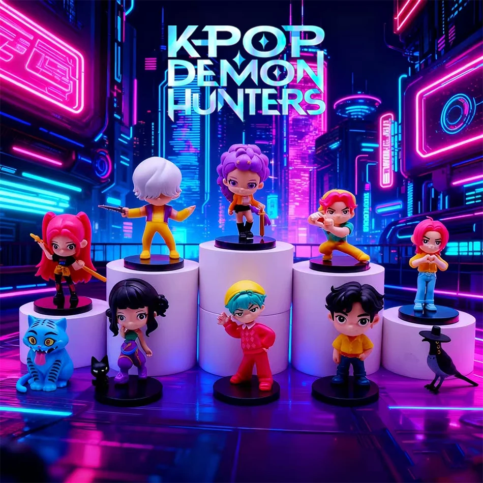 

10 шт. Kpop Devil Hunter Rumi Zoe Mira аниме поливинилхлорид коллекция персонажей настольные безделушки детский подарок коллекционные предметы