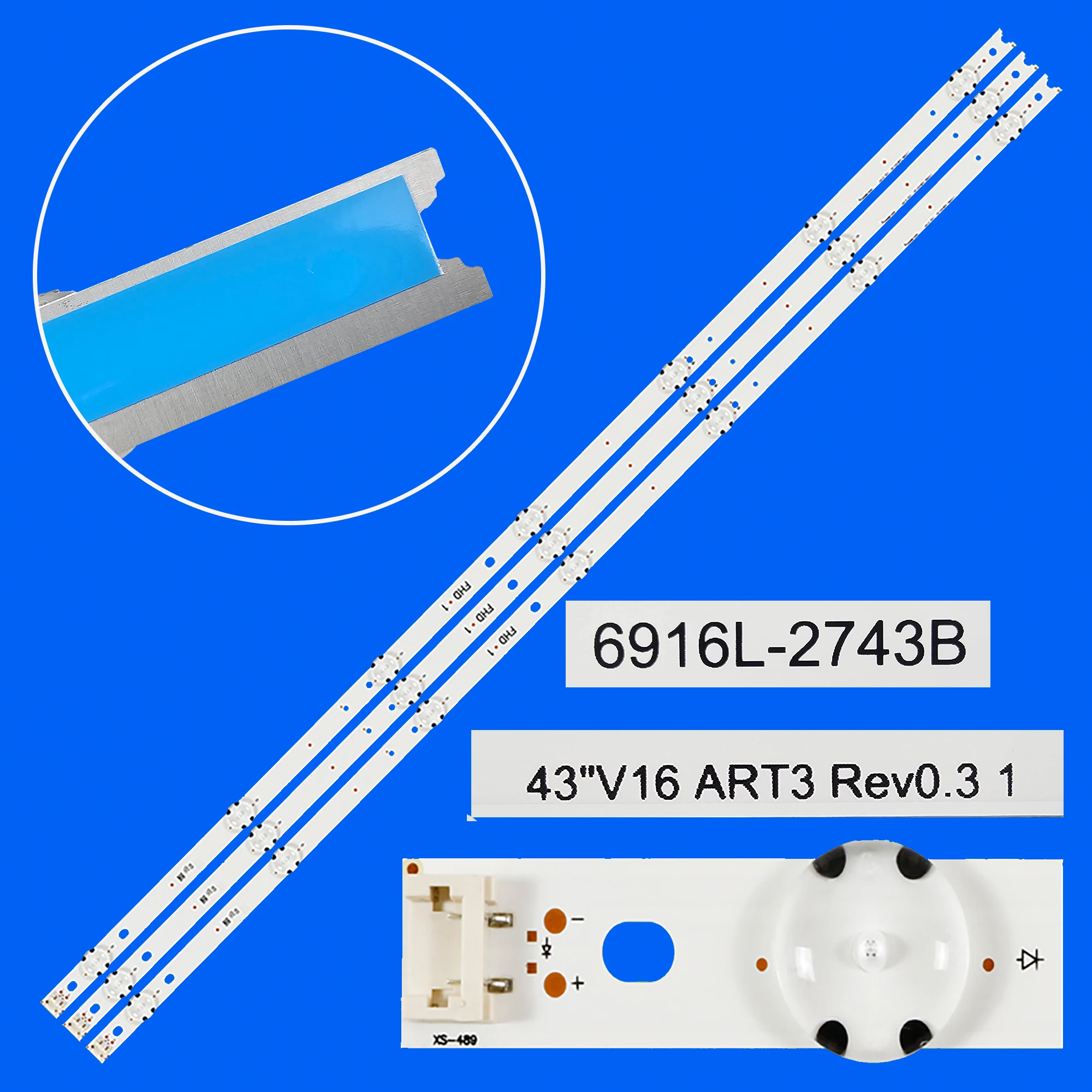 

1/5/10 kit LED Backlight strip for 43LW641H 43LH604V 43LH615V 43LH630V 43LW641H 43LH7500 43LW540S 43LK5100PLA 6916L-2743B