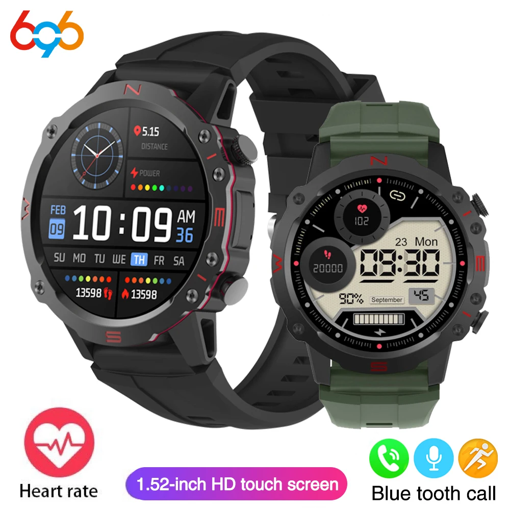 ساعة ذكية مقاومة للماء للرجال والنساء ، مكالمة أسنان زرقاء ، أوضاع رياضية ، مساعد صوت ، صحة ، + قرص نوم غني