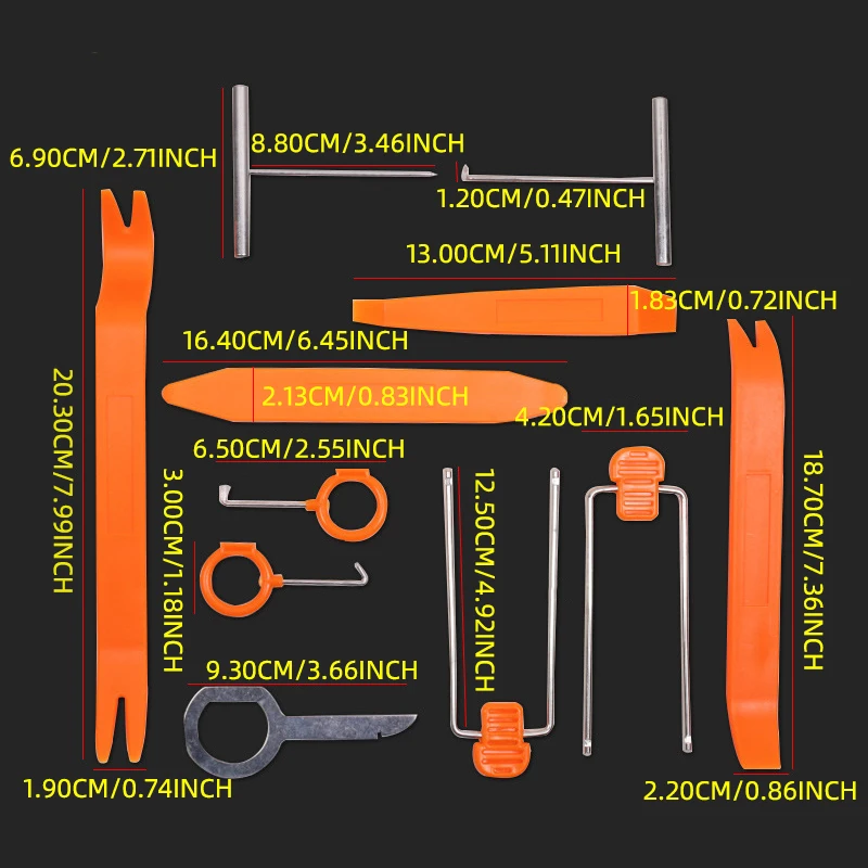 Car Audio Disassembly Tool Dashboard Disassembly Plastic Interior Door Panel Pry Board Sound Insulation Conversion Tool 12PCS