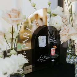 Wedding Signature Drink Sign,Gold Mirrored Bar Menu,Smokey Acrylic Sign, His And Hers Cocktails,Signature Drink Menu,Bar Sign