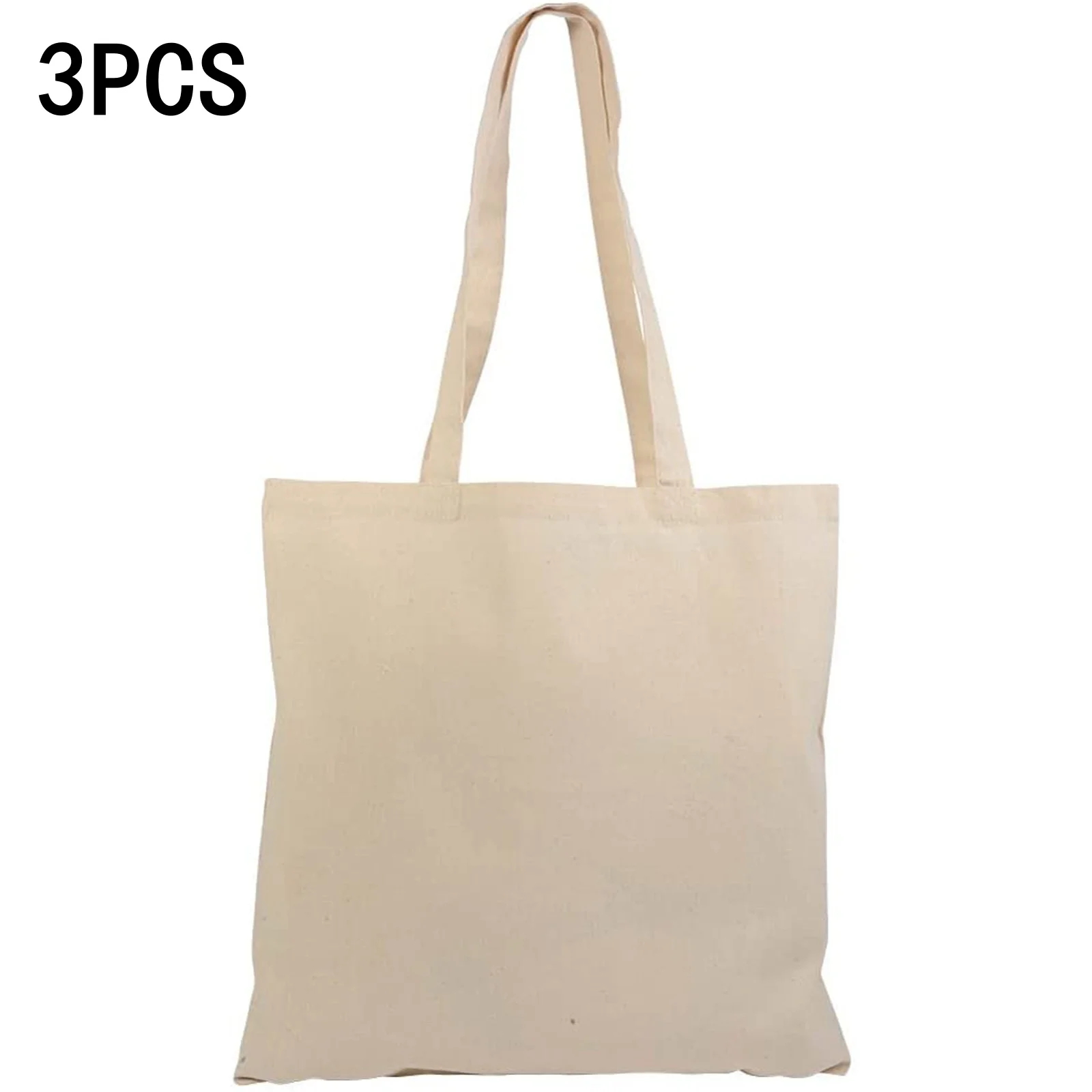 Large Capacity  Natural Cotton Shopping Bags DIY Painting Pattern Handbag Folding Eco-friendly Cotton Tote Bags Paintable