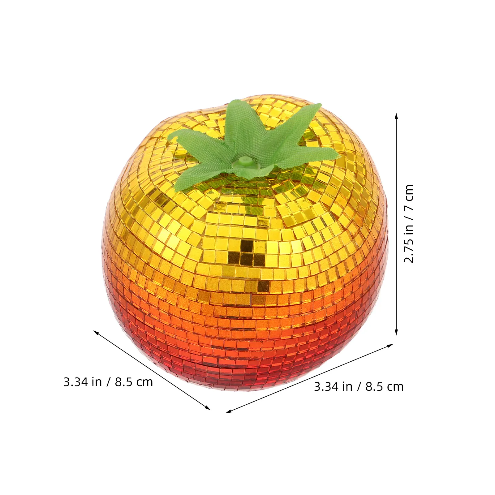 Mirror Finish Tomato Disco Ball Fruit Decor Lifelike Tabletop Decoration Disco Party Supplies Retro Home Office Desk Fruit
