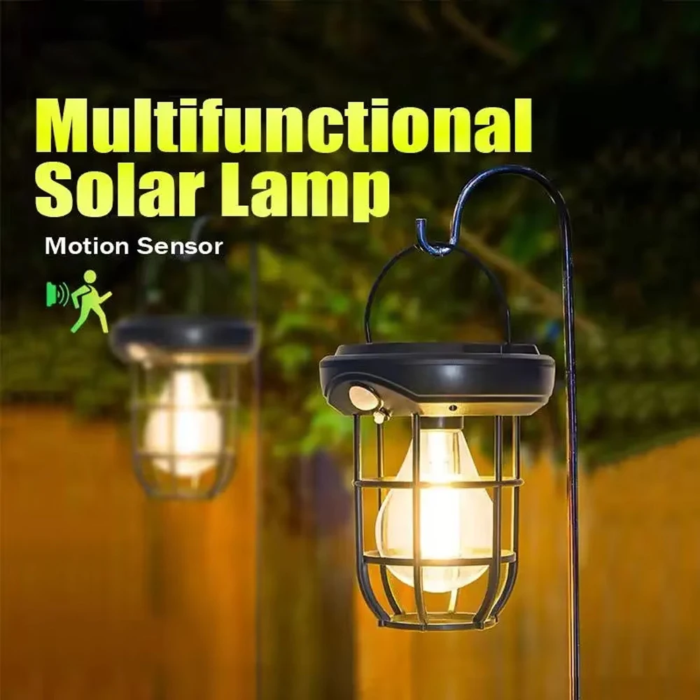 Outdoor Solar Wall Light Human Body Sensor Tungsten Solar Lamp Base Charging Atmosphere Light Courtyard Garden Villa Wall Light