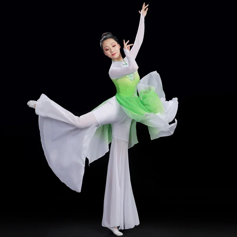 Traditional Chinese Folk Dance Costume Classical National Waist Drum Suit Yangko Dance Costumes Hanfu Fan Umbrella Dance Wear